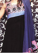 Black/Pink Chiffon Suit - Pakistani Formal Designer Dress