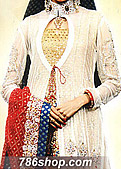 Off-White/Blue Chiffon Lehnga- Pakistani Party Wear Dress