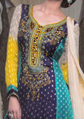 Multicolor Jamawar Suit- Pakistani Party Wear Dress