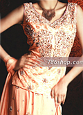 Peach Jamawar Lehnga- Pakistani Formal Designer Dress