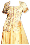 Cream Chiffon Lehnga- Pakistani Bridal Dress