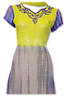 Yellow/Purple Chiffon Suit- Indian Semi Party Dress