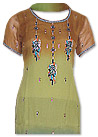 Brown/Green/Blue Chiffon Suit - Indian Semi Party Dress