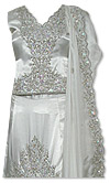 White Silk Lehnga - Pakistani Wedding Dress