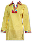 Yellow/Red Cotton Suit- Pakistani Casual Dress