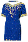 Blue Chiffon Trouser Suit- Indian Semi Party Dress