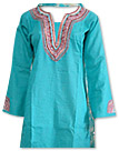 Sea Green/Skin Cotton Khaddar Suit- Pakistani Casual Dress