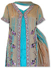 Fawn/Turquoise Chiffon Suit