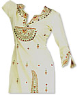 Off-White Georgette Suit- Pakistani Casual Clothes