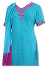 Turquoise/Magenta Chiffon Suit - Indian Dress