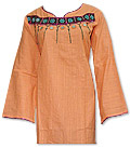 Peach Cotton Khaddar Suit- Pakistani Casual Dress