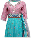 Pink/Turquoise Crinkle Chiffon Suit