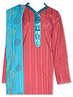 Tea Pink/Turquoise Khaddar Suit - Pakistani Casual Dress