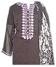 Brown Crinkle Chiffon Suit- Pakistani Casual Dress