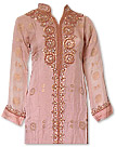Peach Chiffon Jamawar Suit- Indian Dress