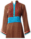 Brown Khaddar Suit- Pakistani Casual Clothes