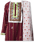 Maroon Khaddar Suit- Pakistani Casual Clothes