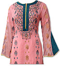 Peach Chiffon Jamawar Suit- Indian Dress
