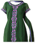 Green Chiffon Suit  - Indian Semi Party Dress