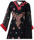 Black Jamawar Chiffon Suit- Indian Semi Party Dress