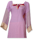Lilac/Golden Chiffon Suit- Indian Semi Party Dress