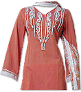 Peach Cotton Lawn Suit - Indian Semi Party Dress
