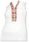 White/Red Georgette Suit - Pakistani Casual Dress