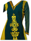 Dark Green/Yellow Georgette Suit - Pakistani Casual Dress