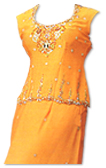 Orange Katan Silk Lehnga- Pakistani Wedding Dress