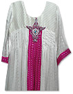 Off-white Chiffon Jamawar Suit - Indian Semi Party Dress