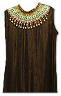 Dark Brown Georgette Suit  - Indian Semi Party Dress