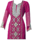 Hot Pink Crinkle Chiffon Suit
