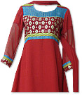 Deep Red Georgette Suit - Pakistani Casual Dress