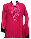 Hot Pink/Black Chiffon Suit - Indian Semi Party Dress