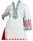 White/Red Georgette Suit- Pakistani Casual Clothes
