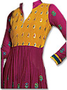 Mustered/Magenda Georgette Suit  - Indian Semi Party Dress