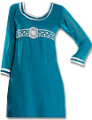 Turquoise Georgette Suit- Indian Semi Party Dress