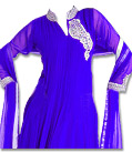 Royal Blue Chiffon  Suit - Indian Semi Party Dress