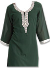 Dark Green/White Georgette Suit- Indian Dress