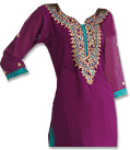 Purple/Turquoise Georgette Suit - Indian Semi Party Dress
