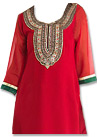 Red/Green Georgette Suit - Indian Dress