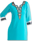 Turquoise/Grey Georgette Suit- Indian Semi Party Dress