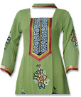 Parrot Green Chiffon Suit - Pakistani Casual Dress