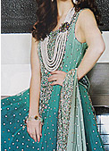 Teal Green Chiffon Suit- Pakistani Bridal Dress
