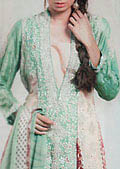 Sea Green/Maroon Silk Suit- Pakistani Formal Designer Dress