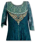 Teal Net Suit- Indian Dress