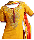 Mustered/Red Georgette Suit- Indian Semi Party Dress