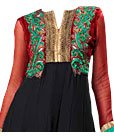 Black Chiffon Suit- Indian Semi Party Dress