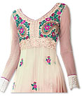 Ivory/Peach Chiffon Suit- Indian Semi Party Dress