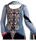 Blue/Black Chiffon Suit- Indian Semi Party Dress